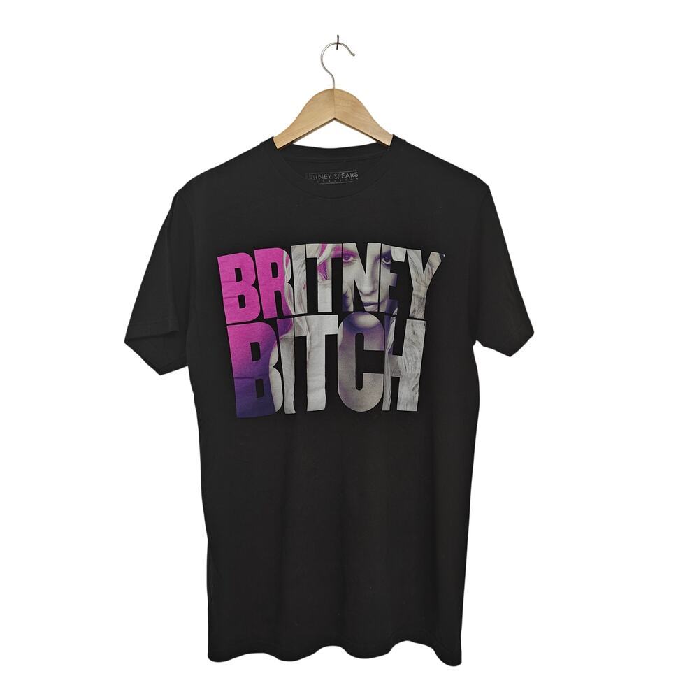 Britney Spears Collection Graphic Tee Black Pop Star Band Shirt Size Large